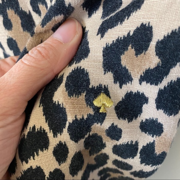 Kate Spade leopard terry hoodie peplum small - Picture 4 of 8
